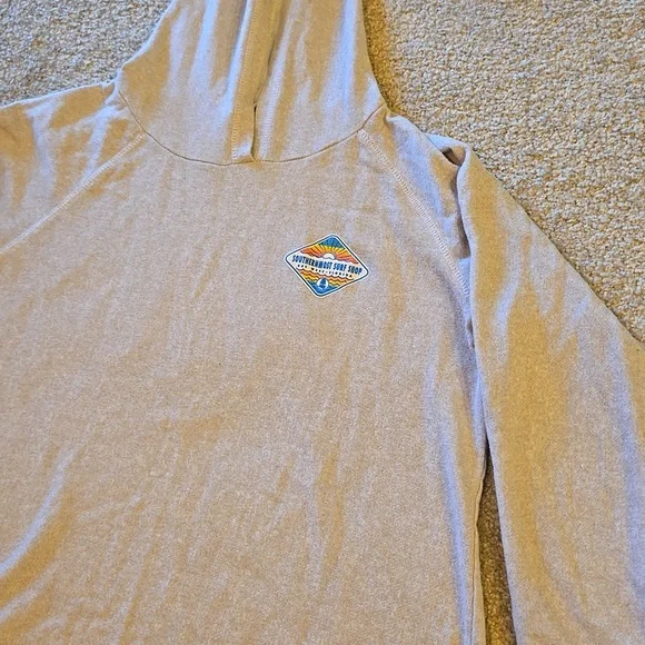 Southernmost Surf Shop Key West Florida Women's Beige Hoodie Sweatshirt Size XL - Picture 2 of 9